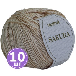 Пряжа SEAM SAKURA (Сакура) (1085), светло-бежевый, 10 шт. по 50 г