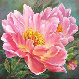 Алмазная вышивка «Розовые пионы» Алмазная вышивка «Розовые пионы»