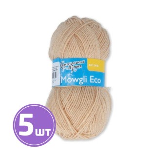 Пряжа Семеновская Mowgli Eco (17), светло-бежевый 5 шт. по 50 г Пряжа Семеновская Mowgli Eco (17), светло-бежевый 5 шт. по 50 г