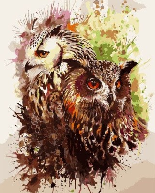 Картина по номерам «Два филина» Картина по номерам «Два филина»