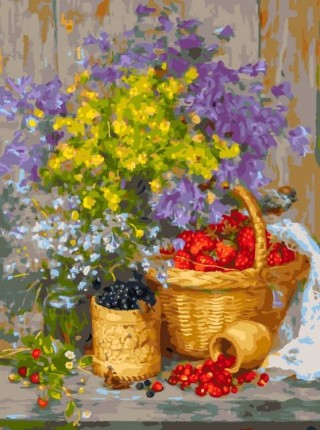 Картина по номерам «Летние ягоды»