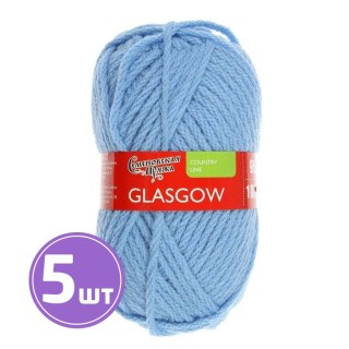 Пряжа Семеновская Glasgow (3), голубой 5 шт. по 100 г Пряжа Семеновская Glasgow (3), голубой 5 шт. по 100 г