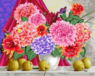 Картина по номерам «Ароматные георгины» Картина по номерам «Ароматные георгины»