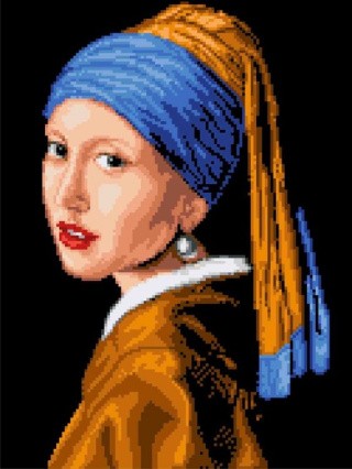 Рисунок на ткани «Ян Вермер. Девушка с жемчужиной»