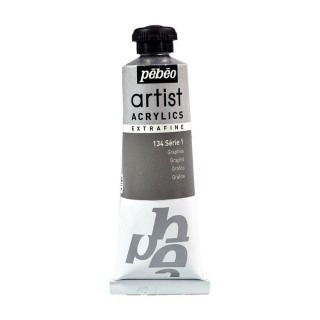 Краска акриловая PEBEO Artist Acrylics extra fine №1, графит, 37 мл