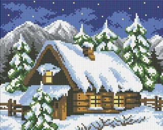 Алмазная вышивка «Домик в горах» Алмазная вышивка «Домик в горах»