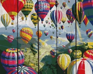 Картина по номерам по дереву RADUGA «Воздушные шары»