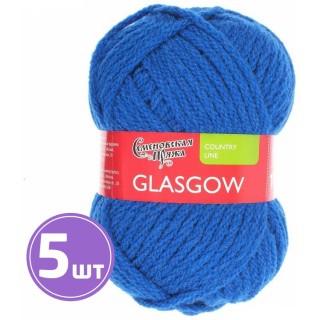 Пряжа Семеновская Glasgow (180), василек 5 шт. по 100 г Пряжа Семеновская Glasgow (180), василек 5 шт. по 100 г
