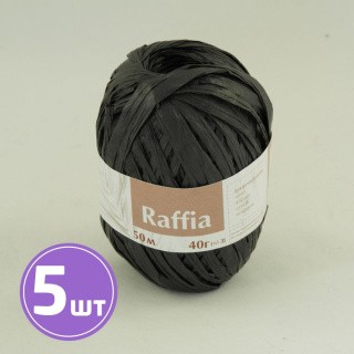 Пряжа ARTLAND Raffia (24), черный, 5 шт. по 40 г