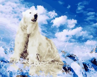 Картина по номерам «Белый медведь»