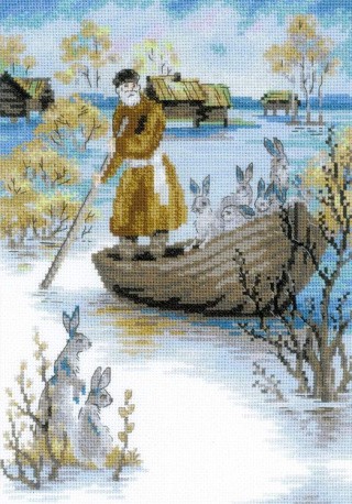 Набор для вышивания «Дедушка Мазай и зайцы»