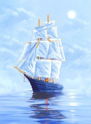 Рисунок на шелке «Морской бриз»