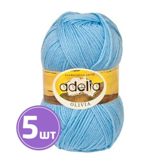 Пряжа Adelia OLIVIA (14), голубой, 5 шт. по 100 г Пряжа Adelia OLIVIA (14), голубой, 5 шт. по 100 г