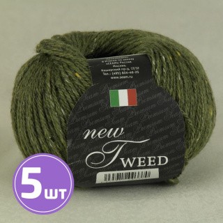Пряжа SEAM TWEED new (115), твид зеленый, 5 шт. по 50 г