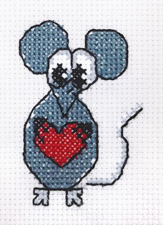 Набор для вышивания «Мышонок с сердечком»