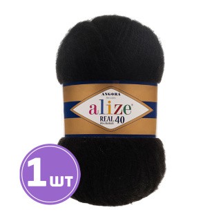 Пряжа ALIZE Angora Real 40 (Ангора реал 40) (60), черный, 1 шт. 100 г Пряжа ALIZE Angora Real 40 (Ангора реал 40) (60), черный, 1 шт. 100 г