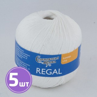 Пряжа Семеновская Regal (179), белый, 5 шт. по 100 г Пряжа Семеновская Regal (179), белый, 5 шт. по 100 г