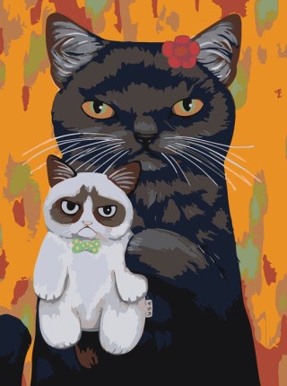 Картина по номерам «Любимая игрушка-кошечка» Картина по номерам «Любимая игрушка-кошечка»