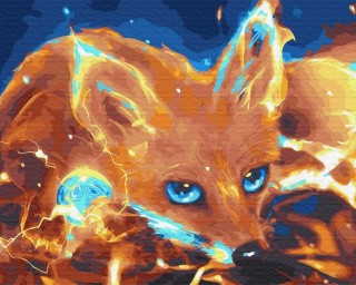 Картина по номерам «Огненная лиса»