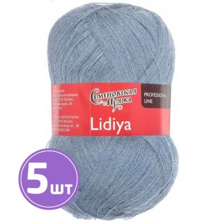 Пряжа Семеновская Lidiya (52037), синий светлый меланж 5 шт. по 100 г Пряжа Семеновская Lidiya (52037), синий светлый меланж 5 шт. по 100 г