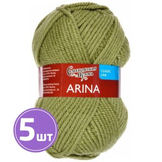 Пряжа Семеновская Arina (10), фисташковый, 5 шт. по 100 г Пряжа Семеновская Arina (10), фисташковый, 5 шт. по 100 г