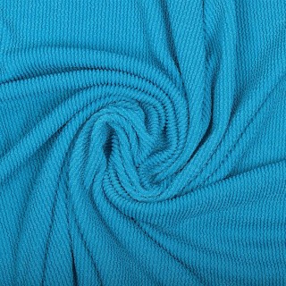 Ткань трикотажная Бифлекс жатка, 3 м, ширина 80 см, 490 г/м², цвет: 17 синий, TBY