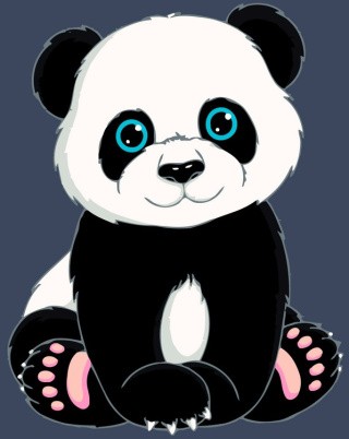 Картина по номерам «Панда»