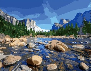 Картина по номерам «Горы» Картина по номерам «Горы»