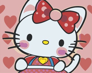 Картина по номерам «Аниме Hello Kitty Хеллоу Китти: Сердечки 3»