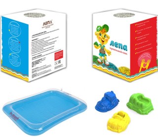 Трогательный песок Лепа «Набор для мальчиков» 2 кг Трогательный песок Лепа «Набор для мальчиков» 2 кг