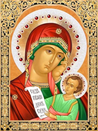 Алмазная вышивка «Икона Богородица Утоли Мои Печали»