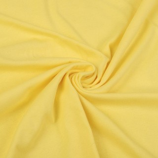 Ткань трикотаж Кулирка, опененд, 10 м x 200 см, 145 г/м², цвет: желтый, TBY