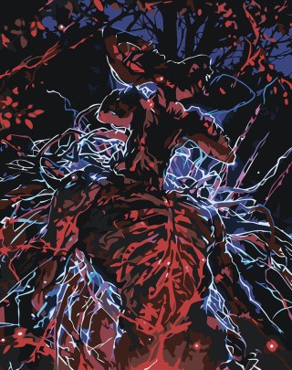 Картина по номерам ОСД Очень странные дела Демогоргон