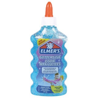 Клей для слаймов канцелярский с блестками ELMERS «Glitter Glue», 177 мл, голубой