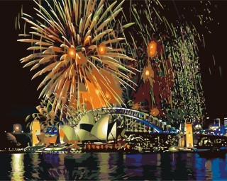 Картина по номерам «Ночной салют» Картина по номерам «Ночной салют»