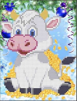 Рисунок на ткани «Бычок на удачу!» Рисунок на ткани «Бычок на удачу!»