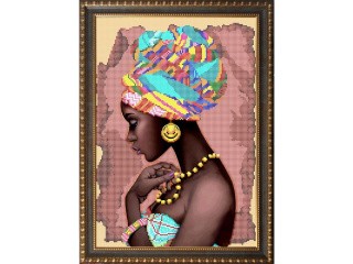 Рисунок на ткани «Африканка (2)»