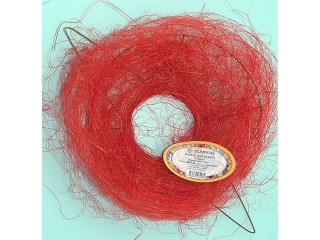 Каркас для букета Сизаль, d 20 см, красный, Blumentag Каркас для букета Сизаль, d 20 см, красный, Blumentag