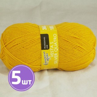 Пряжа Семеновская Vesta S silver quatro (70216), канарейка 5 шт. по 100 г Пряжа Семеновская Vesta S silver quatro (70216), канарейка 5 шт. по 100 г