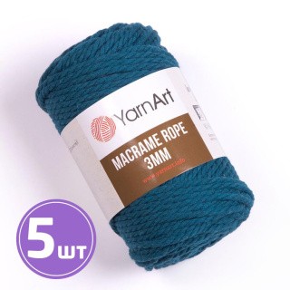 Пряжа YarnArt Macrame rope 3 мм (789), нептун, 5 шт. по 250 г