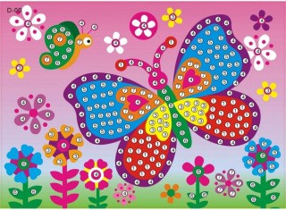 Мозаика из стикеров «Бабочка на лугу»