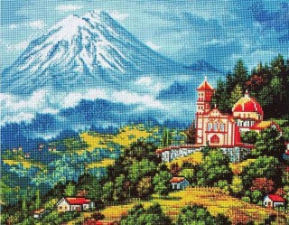 Алмазная вышивка «Пейзаж с вулканом» Алмазная вышивка «Пейзаж с вулканом»