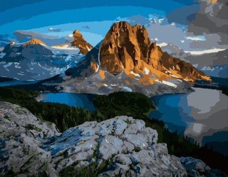 Картина по номерам «Горы» Картина по номерам «Горы»