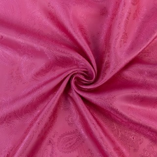 Ткань подкладочная Taffeta с рисунком, 52% полиэстер, 48% вискоза, 5 м x 145 см, цвет: №141 розовый (растительный орнамент), Gamma
