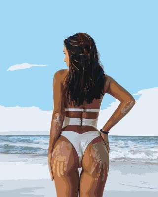 Картина по номерам «Девушка у океана» Картина по номерам «Девушка у океана»