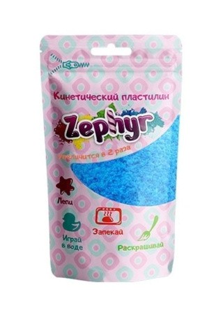 Кинетический пластилин Zephyr, голубой