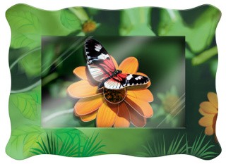 Объемная картина «Бабочка на цветке»