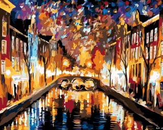 Картина по номерам «Ночной Амстердам»