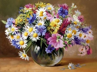 Алмазная вышивка «Полевой букет» Алмазная вышивка «Полевой букет»