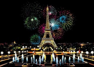 Скретч-картина «Fireworks Paris» (цветная)